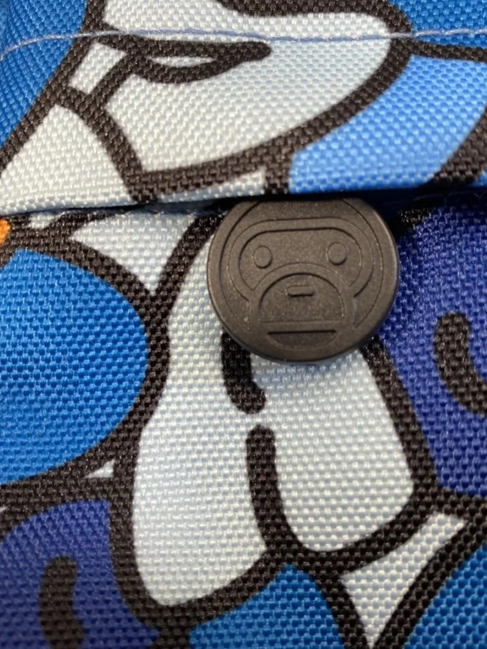 BABY MILO Large Backpack - Bape Blue Bubble Letter Camo - Rare